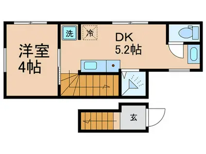 西新井本町BASE(1DK/2階)の間取り写真