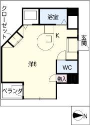 セラヴィ杁中(ワンルーム/6階)の間取り写真