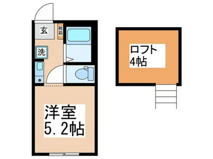 ATCコート川崎(ワンルーム/2階)の間取り写真