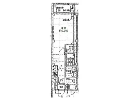 GENOVIA原木中山(1K/1階)の間取り写真