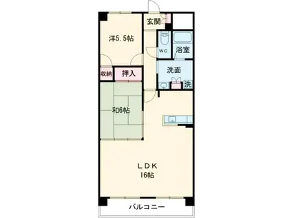 佳千ビルIII(2LDK/2階)の間取り写真