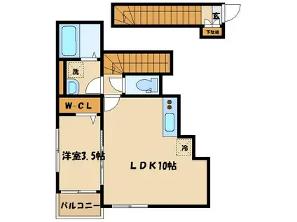 CHELSEAGARDEN(1LDK/2階)の間取り写真