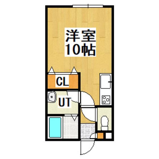 シャンブレット高砂(ワンルーム/1階)の間取り写真