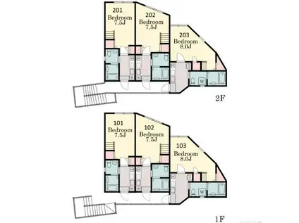 MKラピス辻堂(1K/2階)の間取り写真