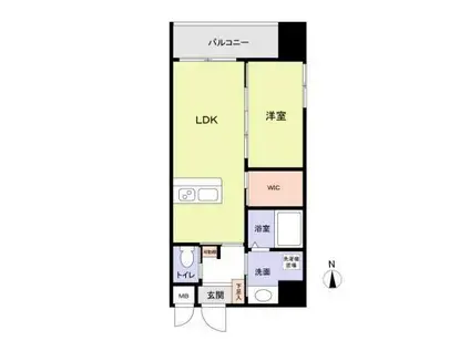 ティーエーゼットビルディング(1LDK/4階)の間取り写真