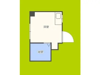 菅栄町マンションレディース(ワンルーム/1階)の間取り写真