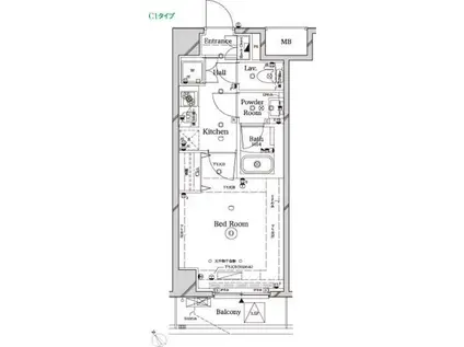 ラフィスタ尾久駅前(1K/5階)の間取り写真