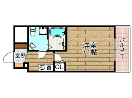 セレニテ高槻(1K/4階)の間取り写真