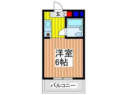 ハイム・ユリー(ワンルーム/1階)の間取り写真