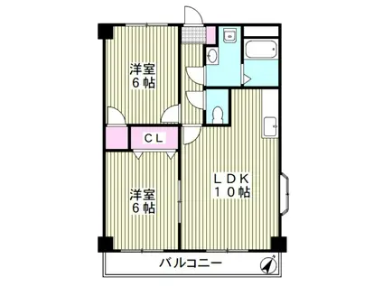 SOPHIA WARABI(2LDK/1階)の間取り写真