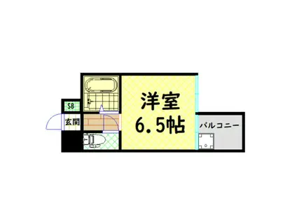 サンキャドマスMINAMI・堀江(ワンルーム/4階)の間取り写真