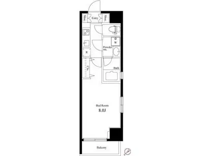 APPLE RESIDENCE水道橋(1K/4階)の間取り写真