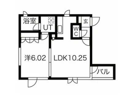 メグロポイント 4階(1LDK/4階)の間取り写真