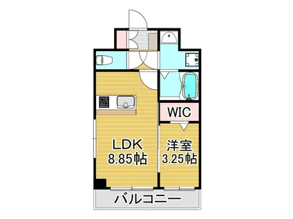 マルコビル平尾(1LDK/7階)の間取り写真