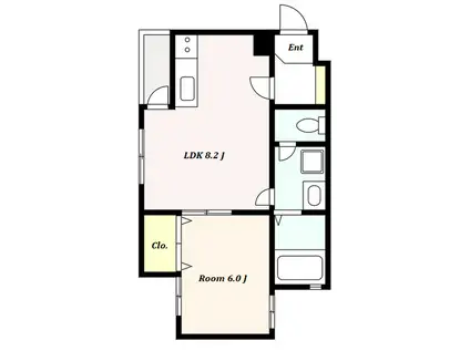 サンエイト上野毛(1LDK/1階)の間取り写真