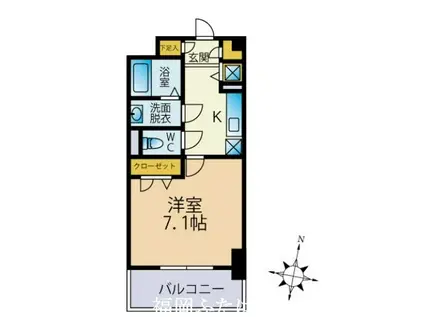 MH・BEFUビル(1K/6階)の間取り写真