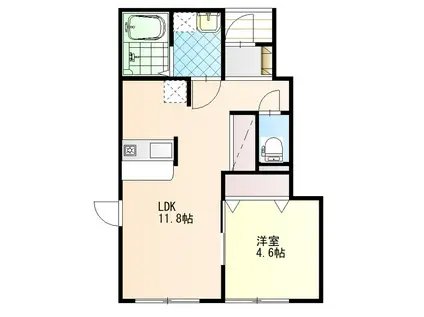 SUSTAINABLEIII(1LDK/1階)の間取り写真