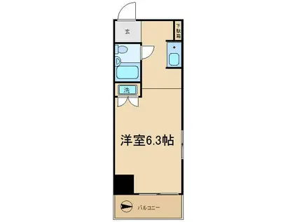 グローリア初穂大島II(ワンルーム/7階)の間取り写真