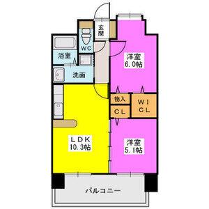 ステラSTII(2LDK/1階)の間取り写真