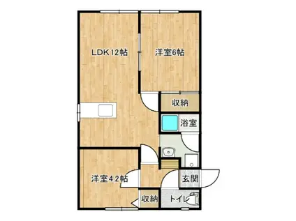 コプスヒルズ1999(2LDK/1階)の間取り写真