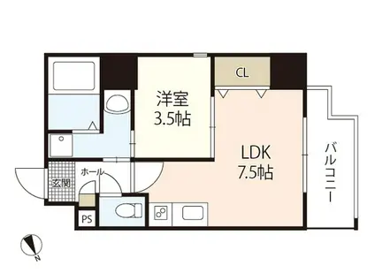KATAYAMABLD22(1LDK/5階)の間取り写真