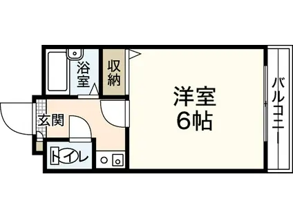 ステップワン(1K/2階)の間取り写真