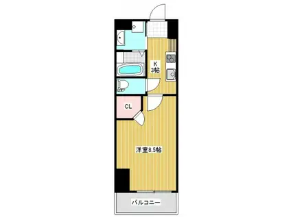 ノーブル大手町(1K/12階)の間取り写真