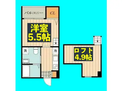 COZY HOUSE 清水(1K/1階)の間取り写真