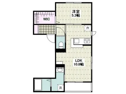 AVANCER(1LDK/2階)の間取り写真