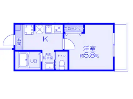 グランシャリオ日進(1K/2階)の間取り写真