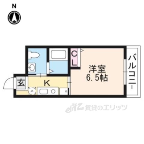 サンプット七条壬生(1K/1階)の間取り写真