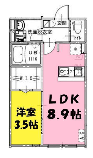 KEIAI RESIDENCE 大和田Ⅲ(1LDK/1階)の間取り写真