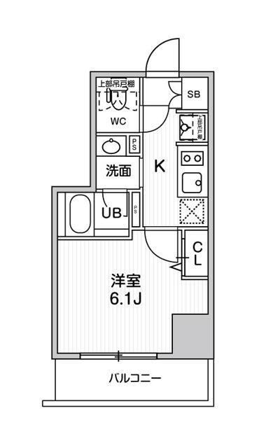 THE PALMS与野(1K/3階)の間取り写真
