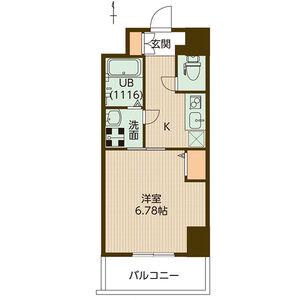 アリビオ立花III(1K/11階)の間取り写真