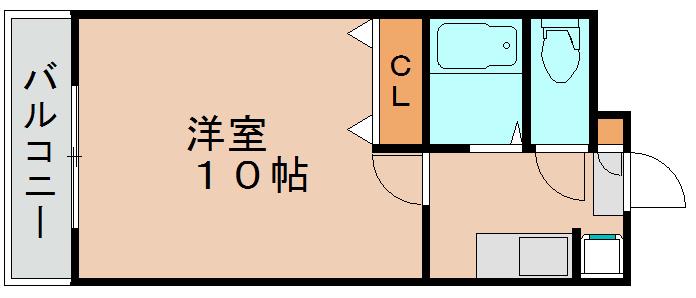グレイトハイツ社領(1K/3階)の間取り写真
