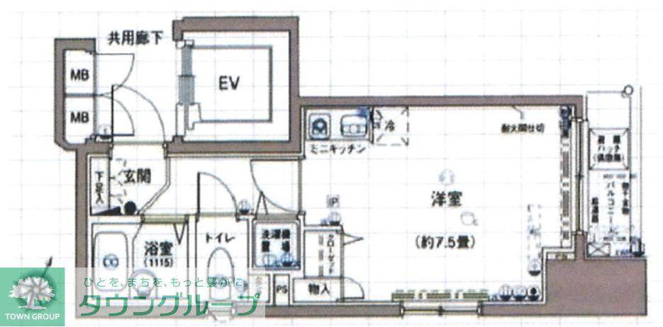 アクティア神田岩本町(1K/5階)の間取り写真