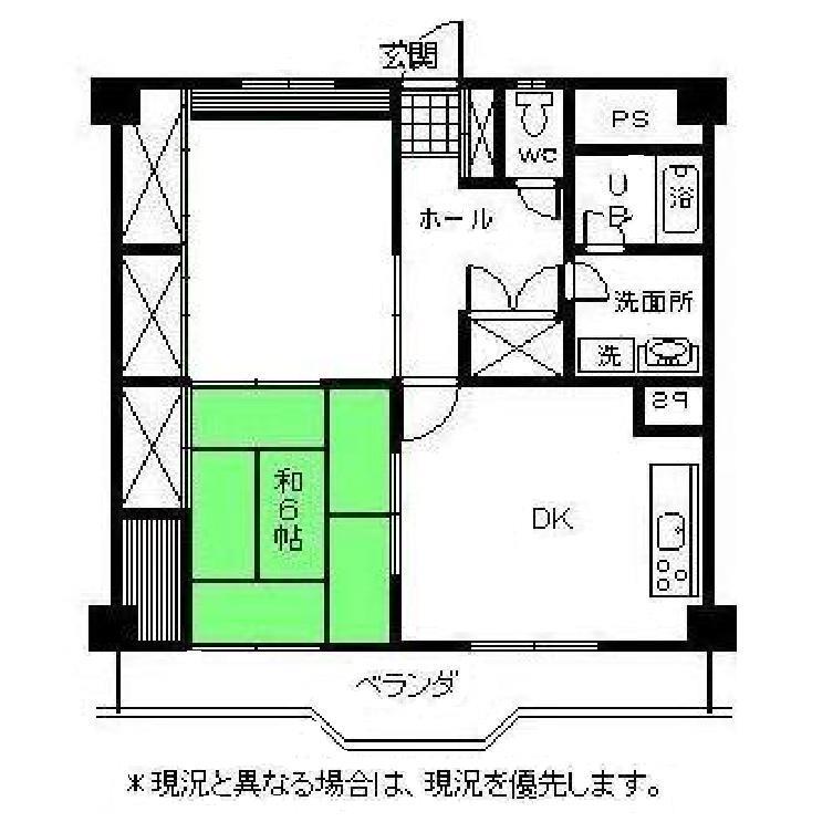 アクシオン(2DK/3階)の間取り写真