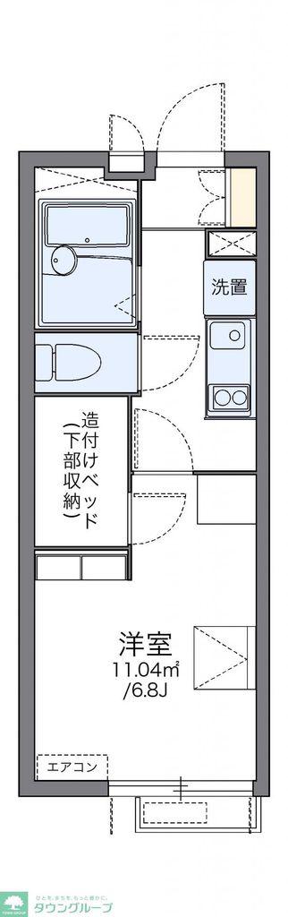 レオパレスサンフラワーA(1K/3階)の間取り写真