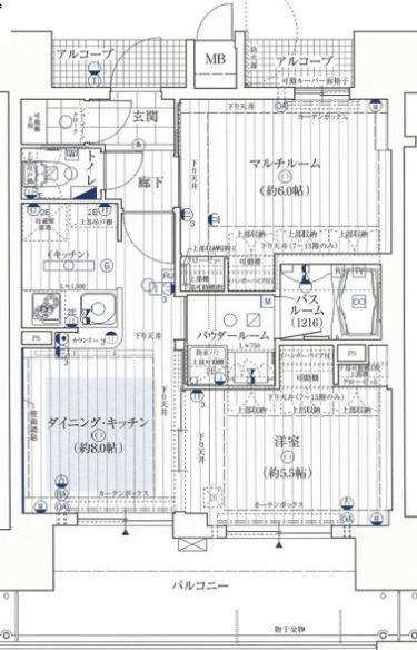 エステムプラザ心斎橋ブランディア(2DK/8階)の間取り写真