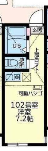 ユナイト弘明寺カールシュミット(ワンルーム/1階)の間取り写真