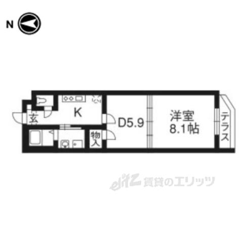 コンフォルト小倉(2K/3階)の間取り写真