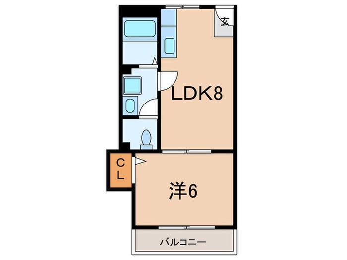 SUZURAN DANCHI I(1LDK/1階)の間取り写真
