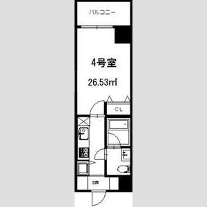 S-FORT江坂垂水町(1K/8階)の間取り写真