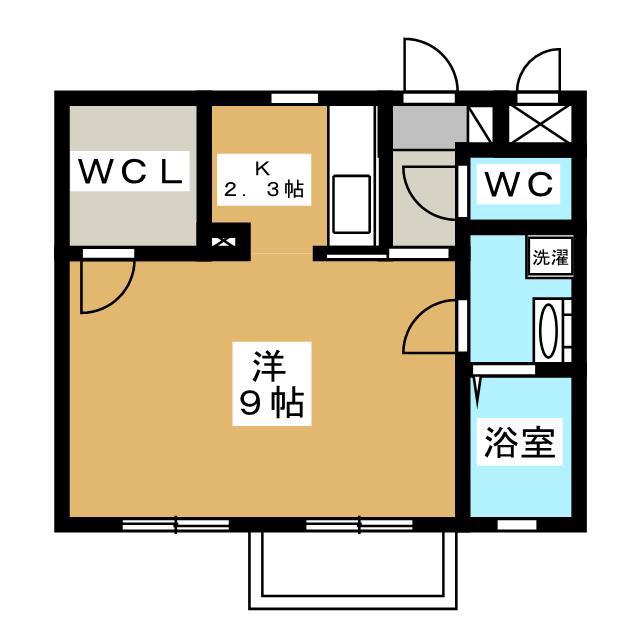 おるふぇうす(1K/2階)の間取り写真