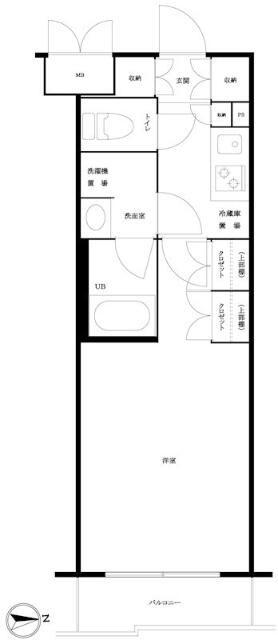 ルーブル三軒茶屋伍番館(1K/1階)の間取り写真