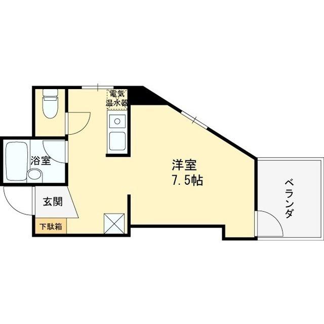 六甲ガーデンホームズ(ワンルーム/3階)の間取り写真