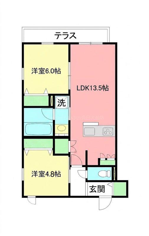 YS F RESIDENCE I(2LDK/2階)の間取り写真