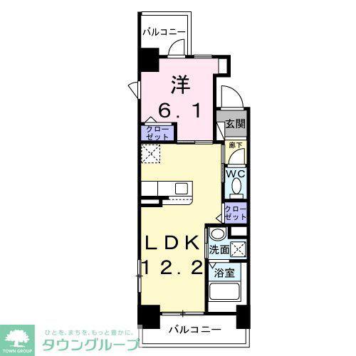 レパラール関口(1LDK/2階)の間取り写真