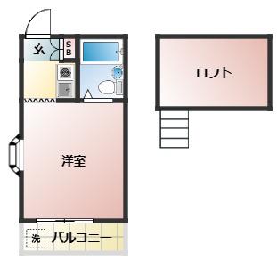 サンハイツ・徳丸(ワンルーム/2階)の間取り写真