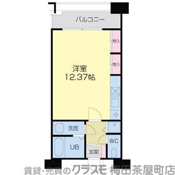 フォレステージュ靭公園(ワンルーム/11階)の間取り写真